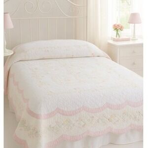 "Blushing Petals"‎ – 60" x 80" Hand-Quilted Limited Edition Quilt #166